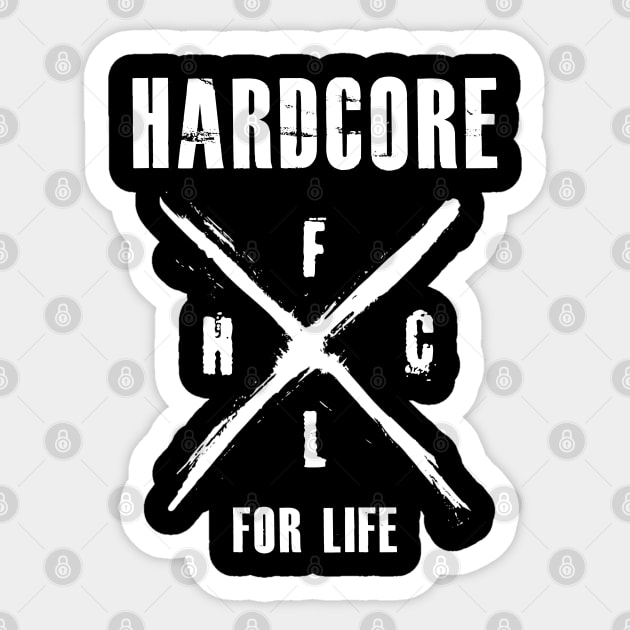 Hardcore for life Sticker by Deathrocktee